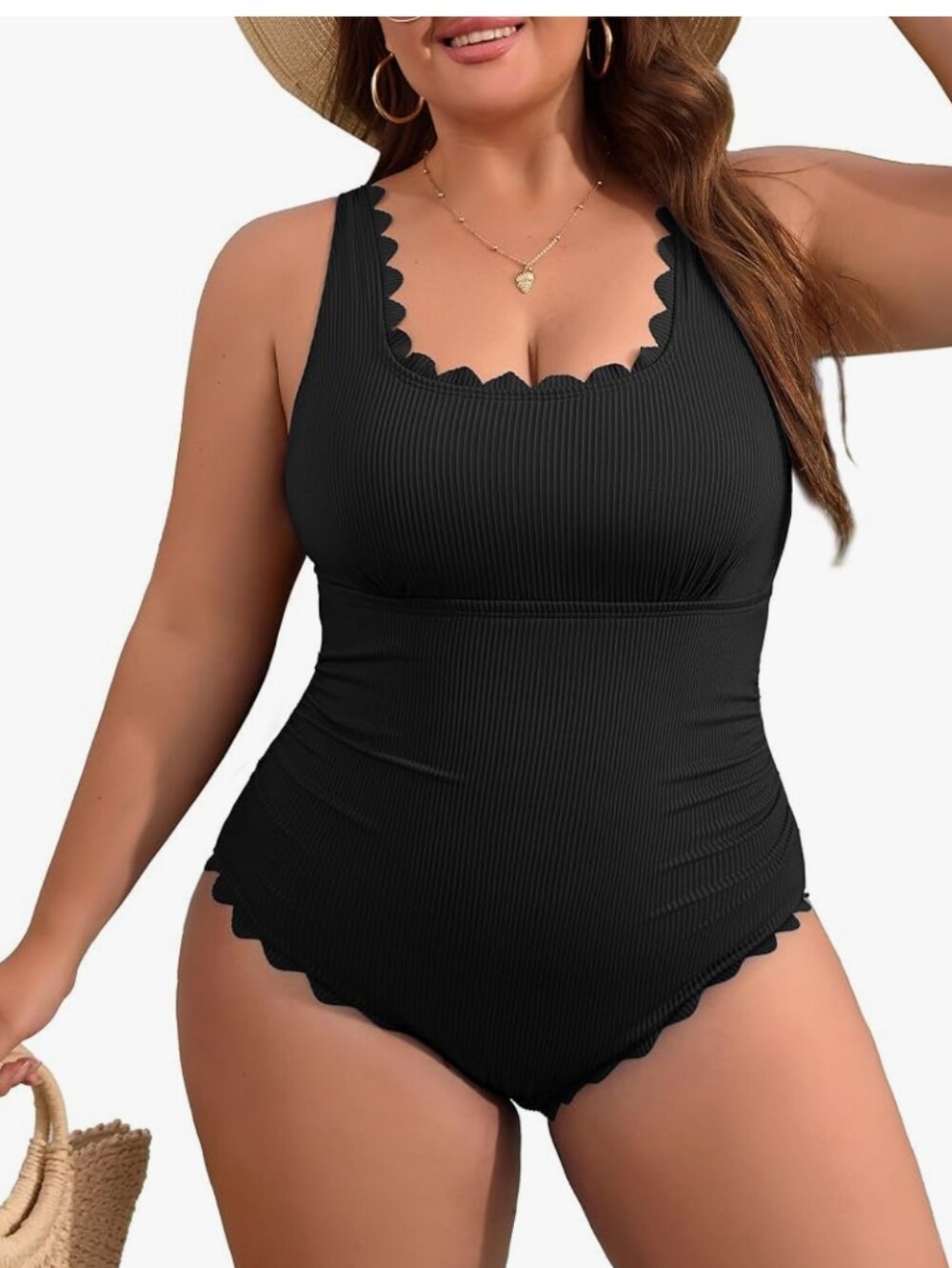 Charmo Plus Size Swimsuit In black - 2X